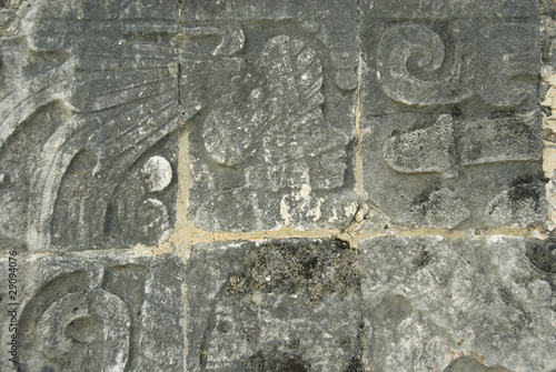 Decorative Detail, Maya Ruins, Uxmal, Mexico photo