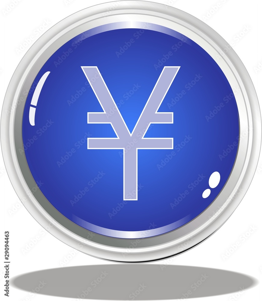 Fototapeta premium bouton yen