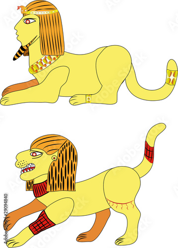 Two Sphinx or two lion.