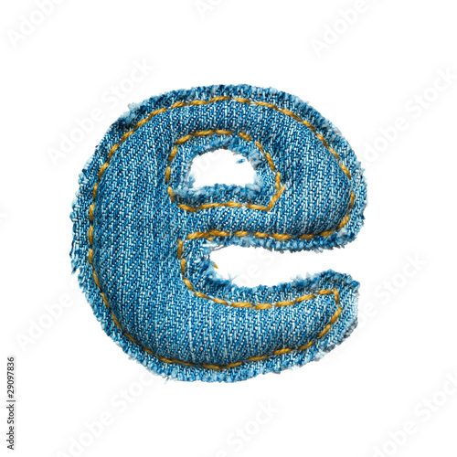 jeans alphabet lowercase letter