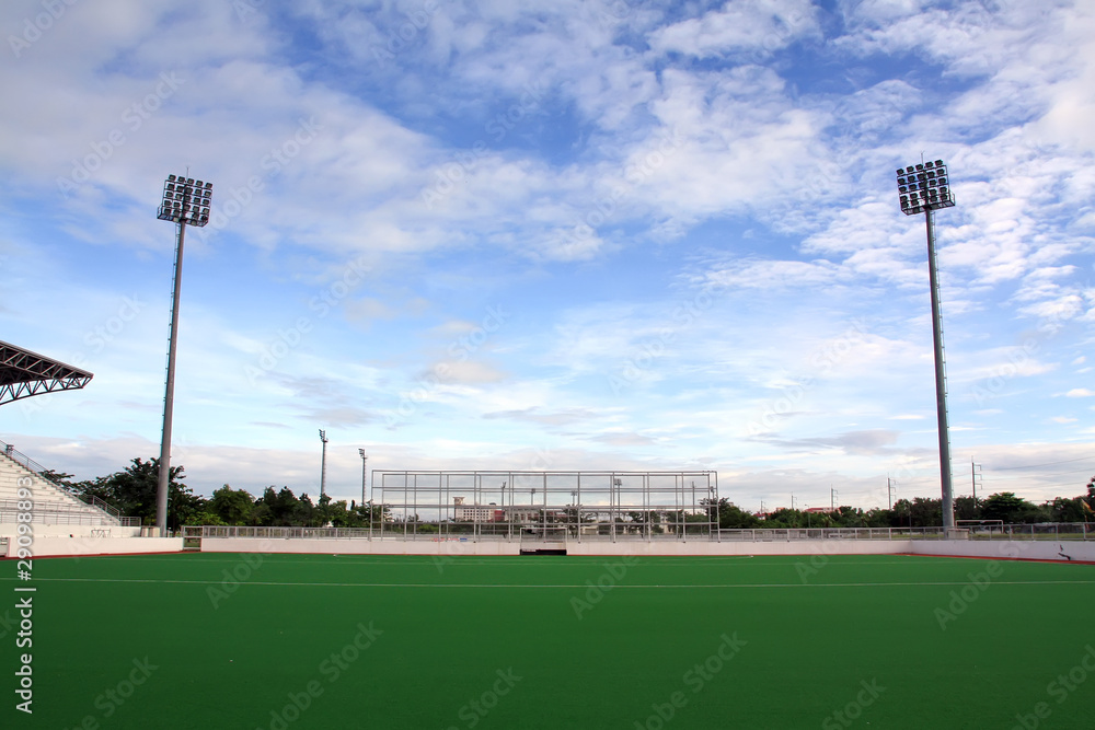 Fototapeta premium Fake grass soccer field