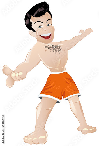 mann badehose shorts cartoon