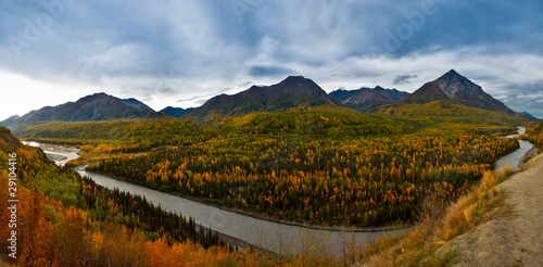 Alaska Yukon River Panorama photo