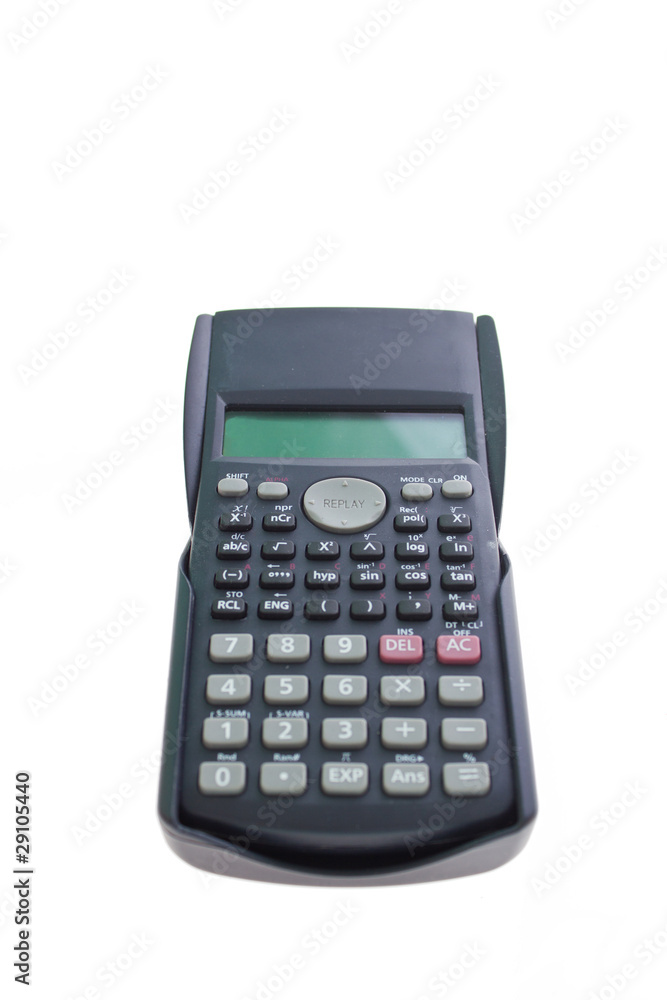 Scientific calculator on white background Scientific calculator on white background