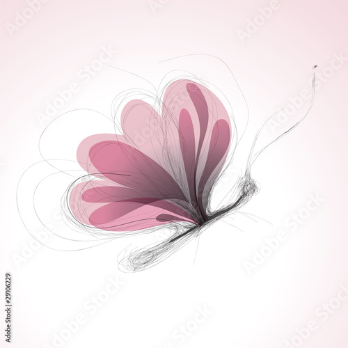 Butterfly / realistic sketch (not auto-traced)