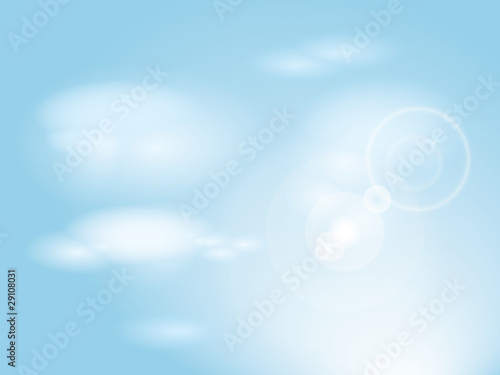 Blue sky with clouds / Abstract background