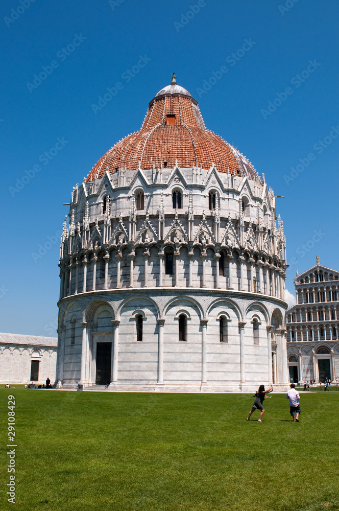 The Baptistry of the Cathedral of Pisa. Italy.