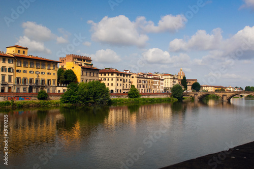 Bank of river Arno in Florence, Tuscany, Italy. © lexan