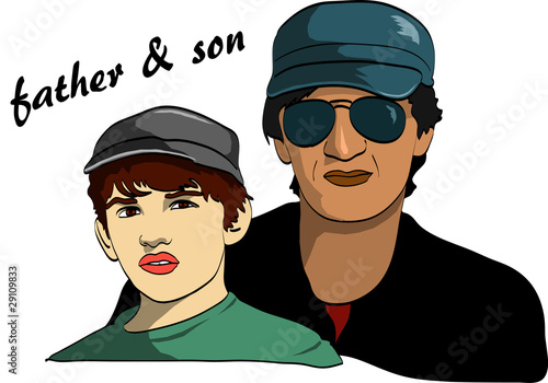 uomo e bambino in posa