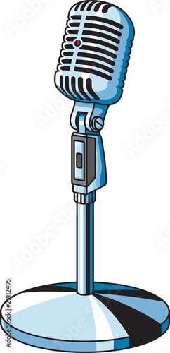 Vintage Microphone with stand