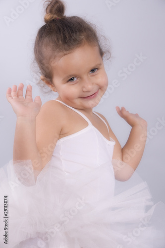 Canvastavla fillette ravissante de 4 ans - danseuse