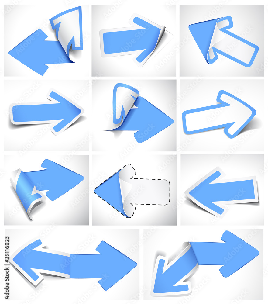 Paper arrows. Vector illustration Paper arrows. Vector illustration