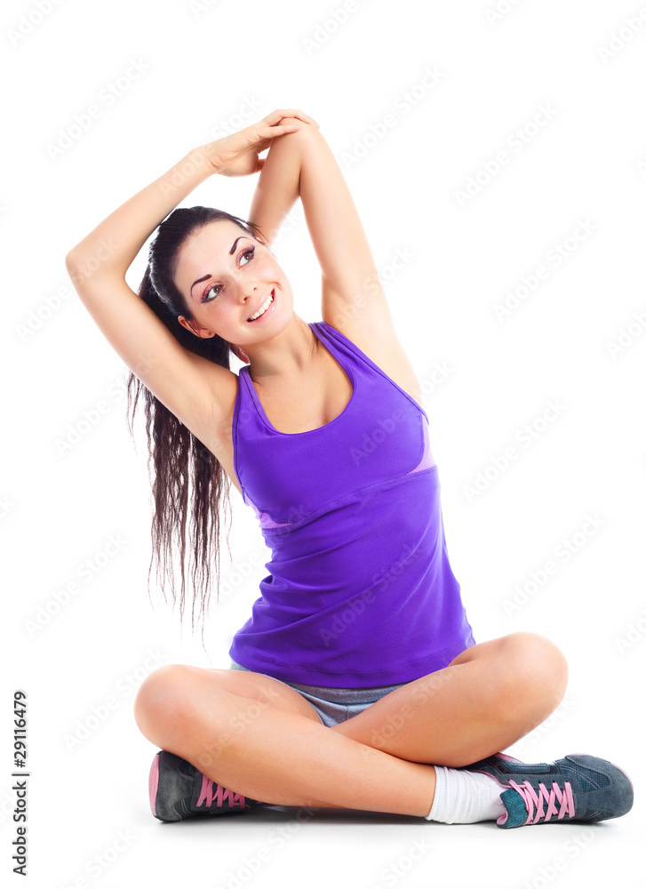 Obraz premium girl stretching