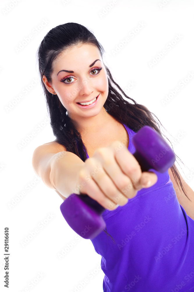 girl with a dumbbell girl with a dumbbell