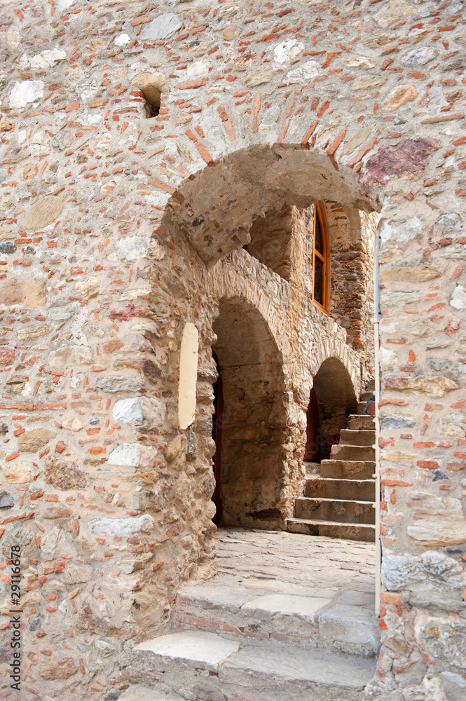 Glimpse in the town Mystras