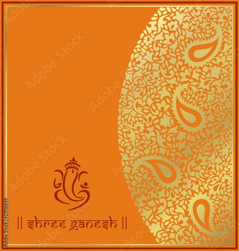 Ganesha, Diwali greetings card, royal Rajasthan, India	