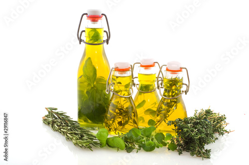 Olive oil verious herbs