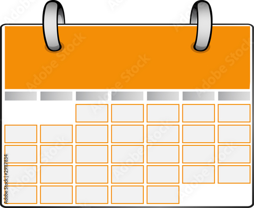 Calendario Arancio con giorni