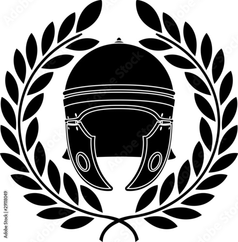 roman helmet. stencil. second variant