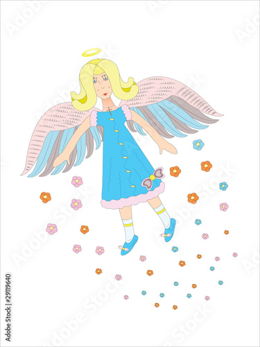 Flying angel in the sky.