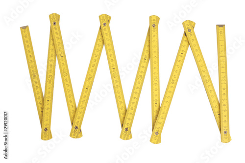 yellow folding ruler