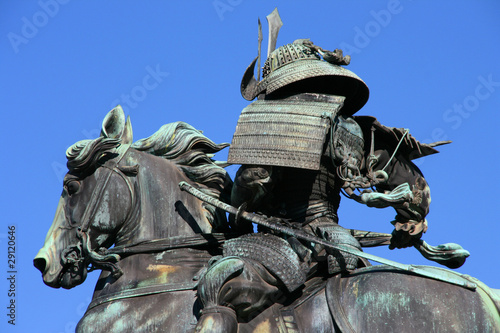 Картината върху платно Detail Reiterstandbild eines Shoguns, Tokyo