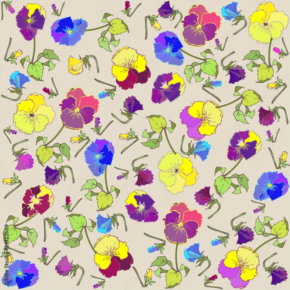 Seamless background from a flowers ornament,