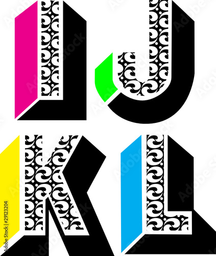 alphabet letters vector