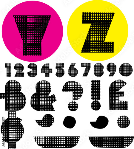alphabet letters vector