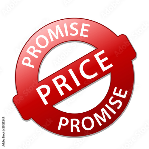 PRICE PROMISE Marketing Stamp (best value specials offers red)