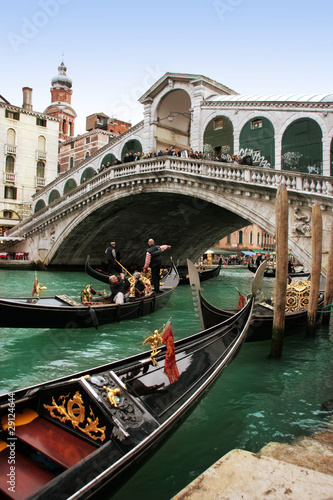 Venice: Gondolas waiting for a romantic ride © icon72