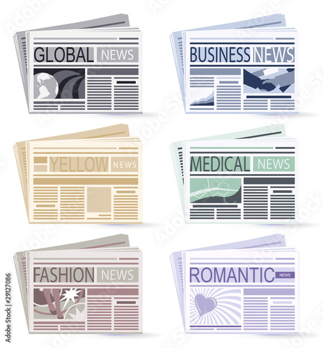 set of six Newspapers