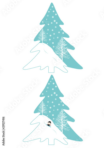 Albero neve snowboard