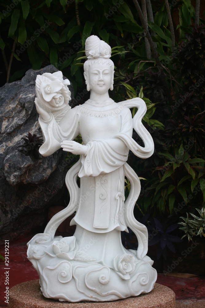 Obraz premium Marble Quan Yin Statue