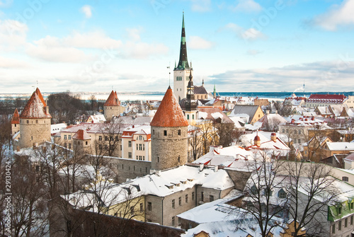 Old city of Tallinn in winter