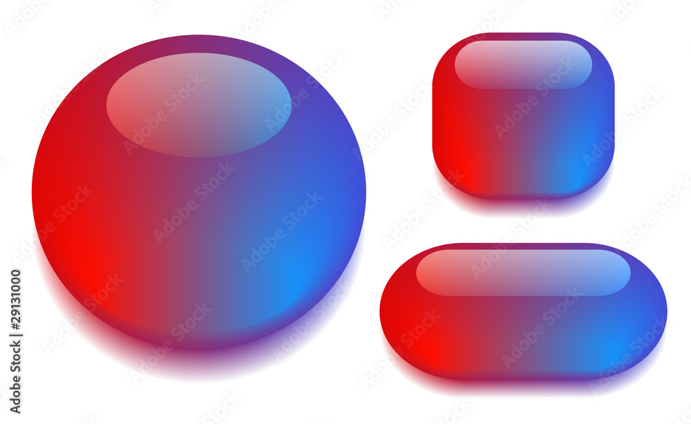 Color glass button set Color glass button set