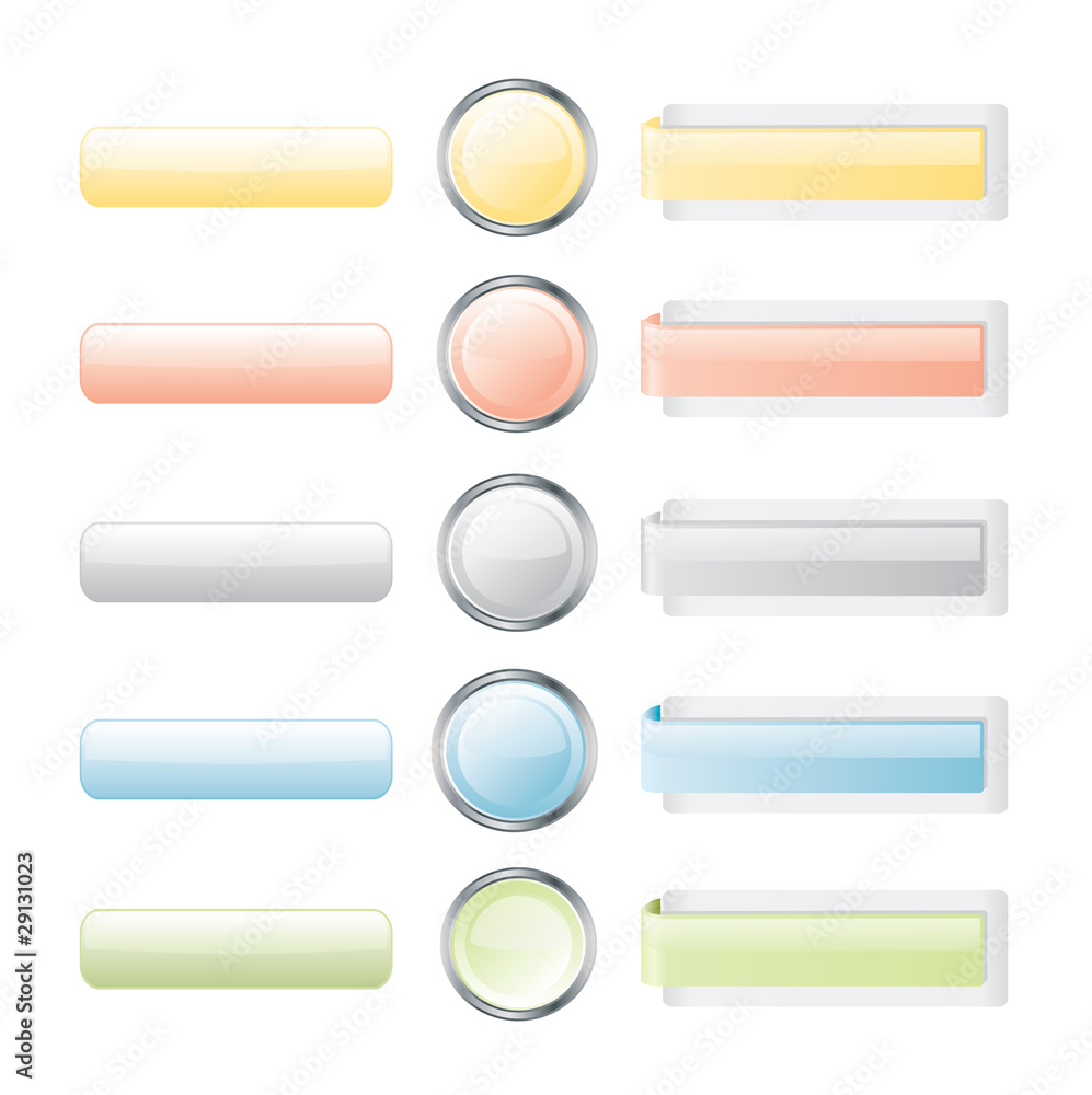 Glass button set Glass button set