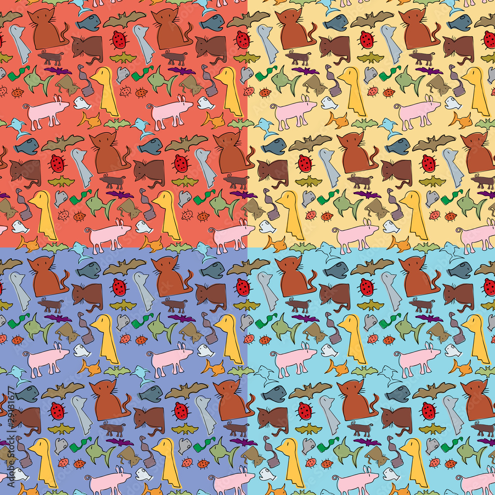 Fototapeta premium Seamless Animals Pattern
