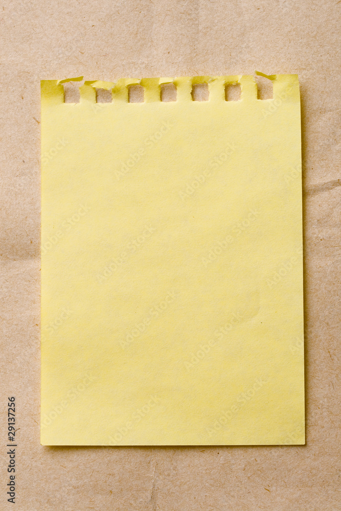 Sheet isolated on paper background Sheet isolated on paper background