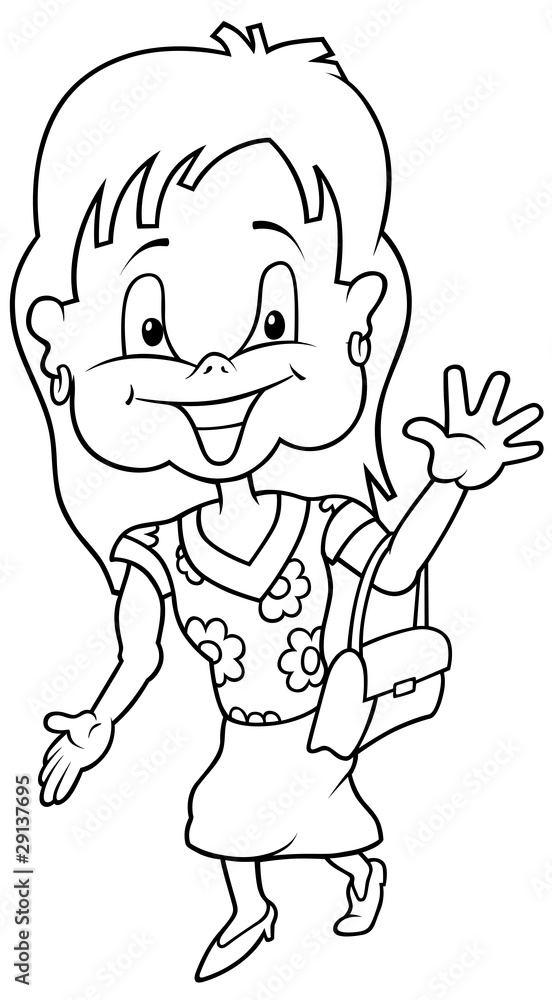 Aunt Clipart Black And White