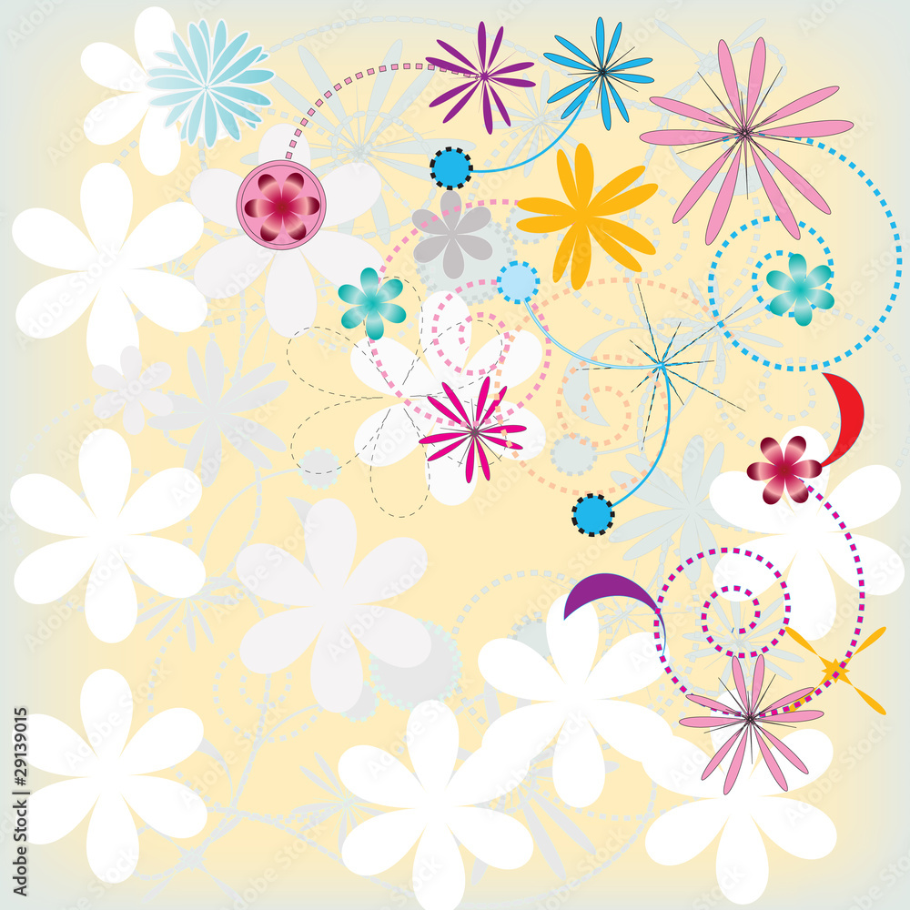 Angular flower pattern