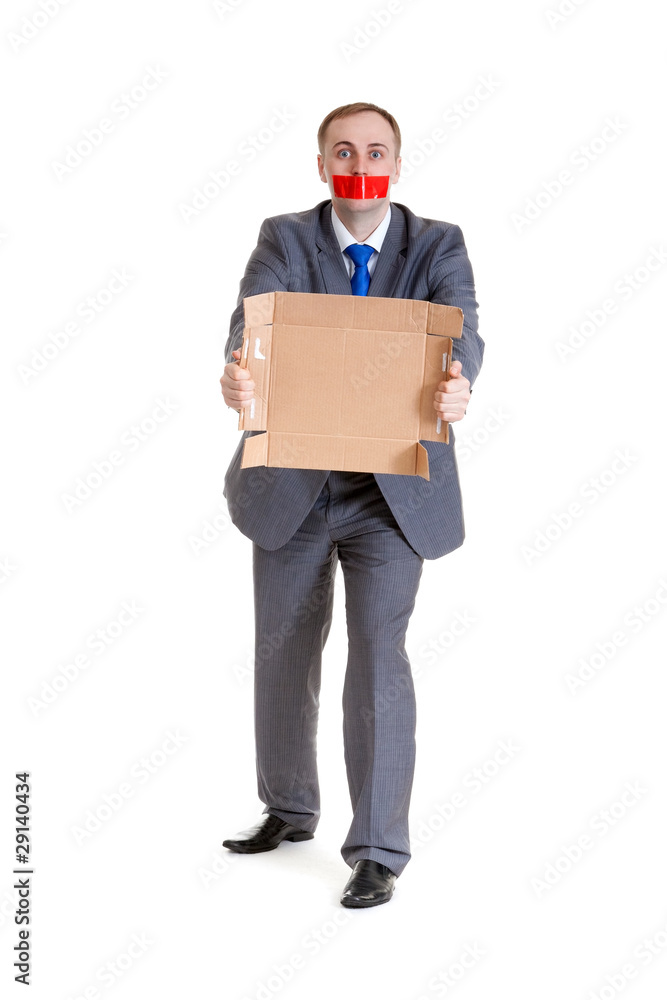 man with his mouth sealed man with his mouth sealed