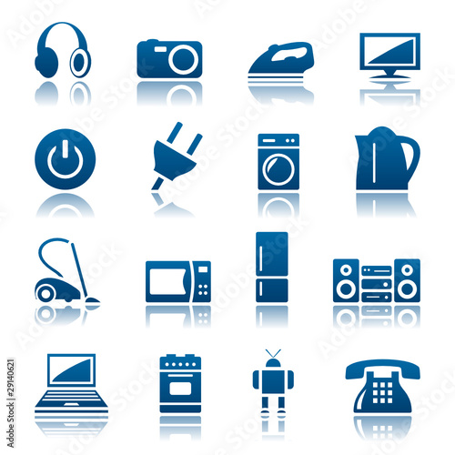 Home appliances icon set