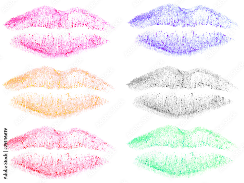 Collection print of lips Collection print of lips