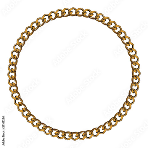 Like Golden Chain Isolated Alphabet Circular Frame