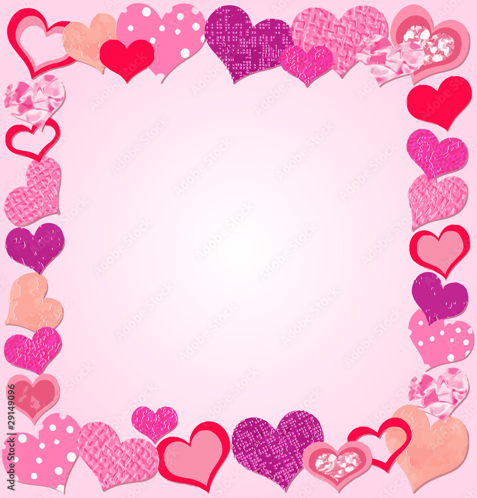 Valentine Day Pink frame