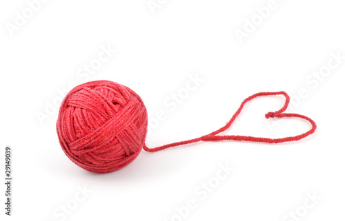 Thread ball with heart