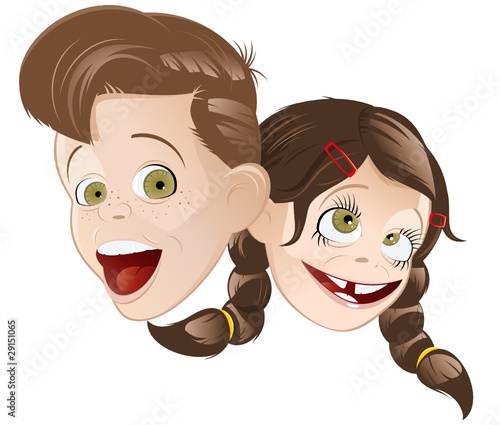 kinder lachen cartoon