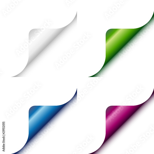4 Metallic Paper Corners Colour