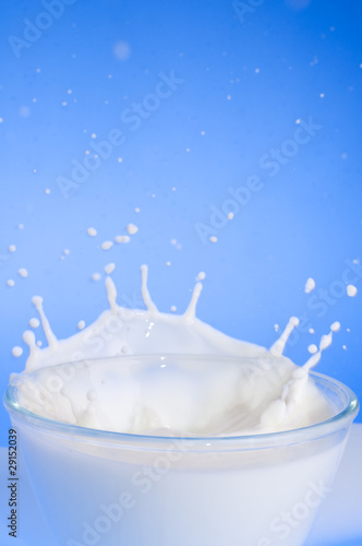 Milk splash close-up